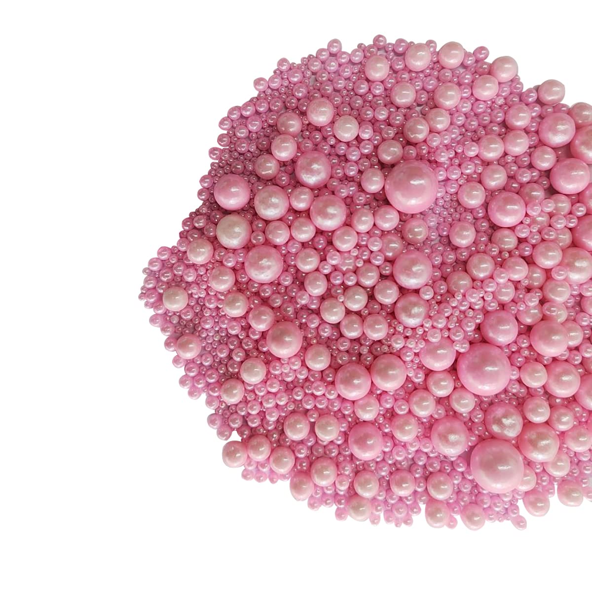 Edible Pink Sugar Pearls Candy Sprinkles 120G/ 4.23Ounce Baking Cake Sprinkles Cupcake and Cake