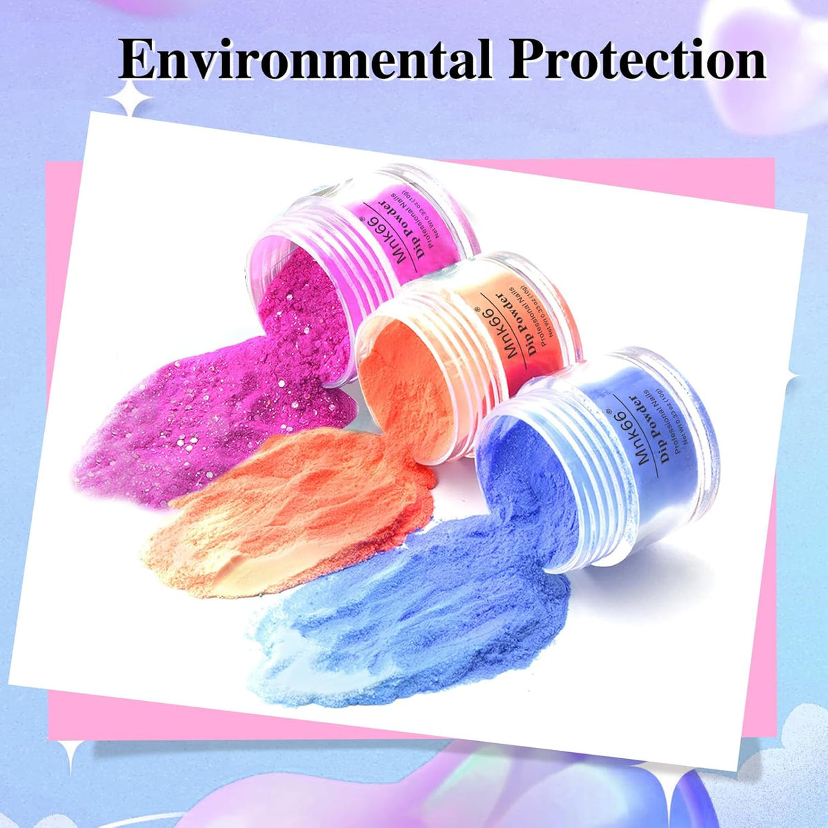 Color Dip Powder Set, 6 Colors Mood Changing Dip Powder Color Change, Glossy Nail Art Manicure DIY