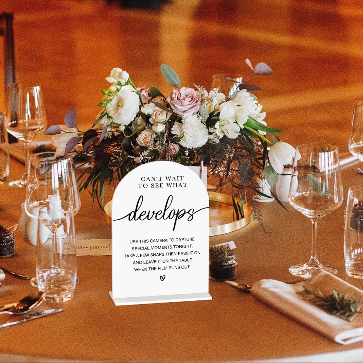 Acrylic Wedding Sign Can't Wait to See What Develops Sign for Wedding Wedding Signs for Ceremony