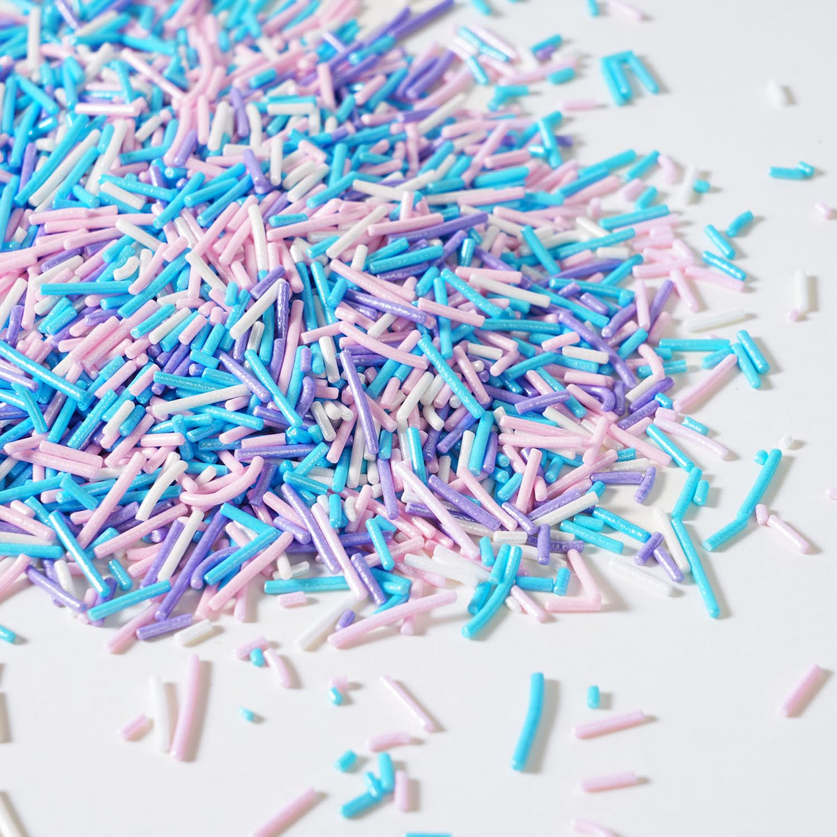 Edible Pastel Sprinkles for Cake Decorating, Jimmies Sprinkles, White, Purple, Pink Blue Sprinkle