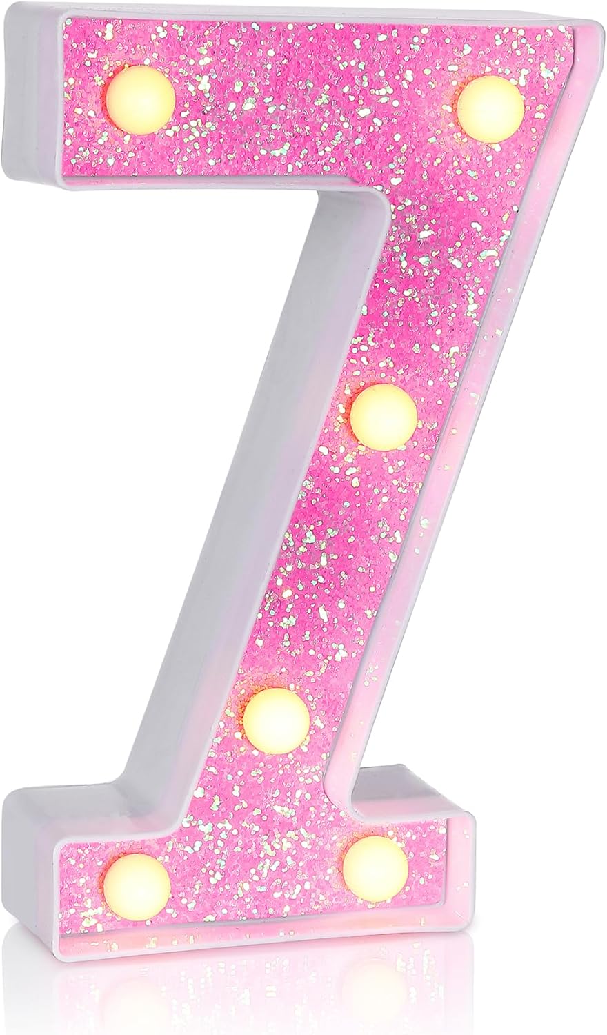 Foaky Pink Light up Letters，Pink Party Decorations,Girls Room Decor,Glitter Marquee