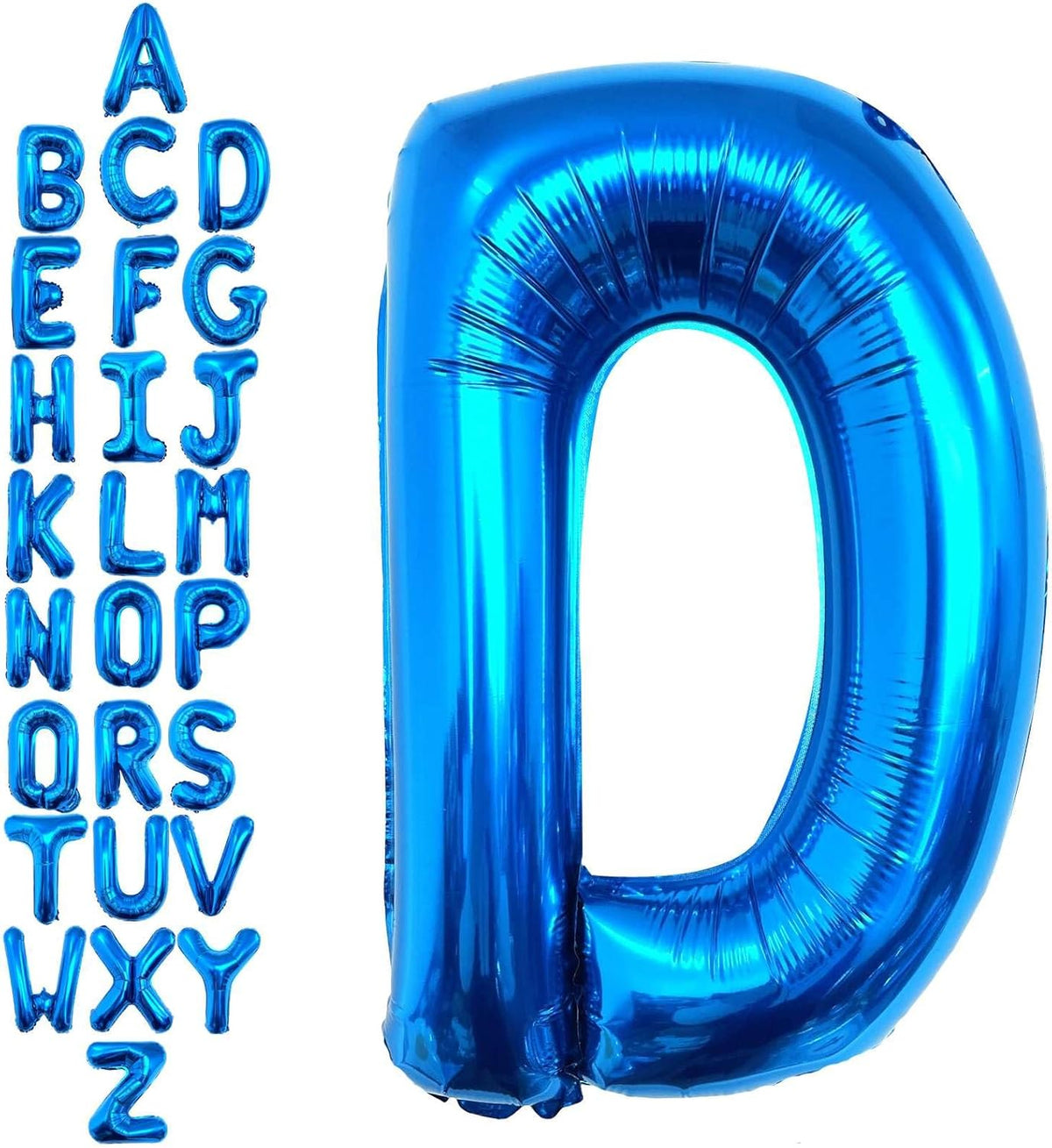 40 Inch Blue Letter D Balloons, DIY Phrase Foil Alphabet Letter D Balloons DIY Word D Banner for