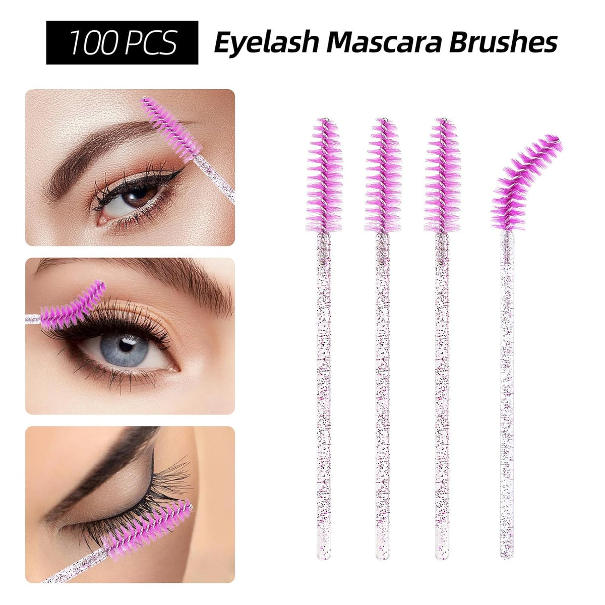 300 Pcs Spoolies Mascara Wands Lip Brushes Micro Swabs Applicator, Disposable Eyelash Brushes