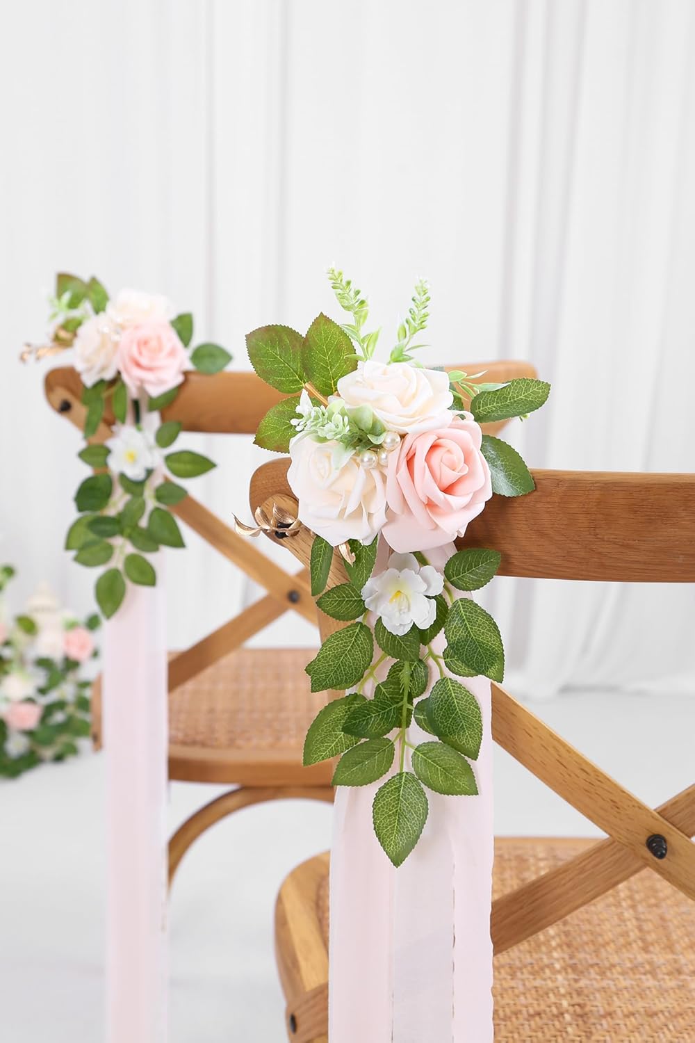 10 Wedding Aisle Decorations for Wedding Ceremony Pink Wedding Chair Decorations Flowers for