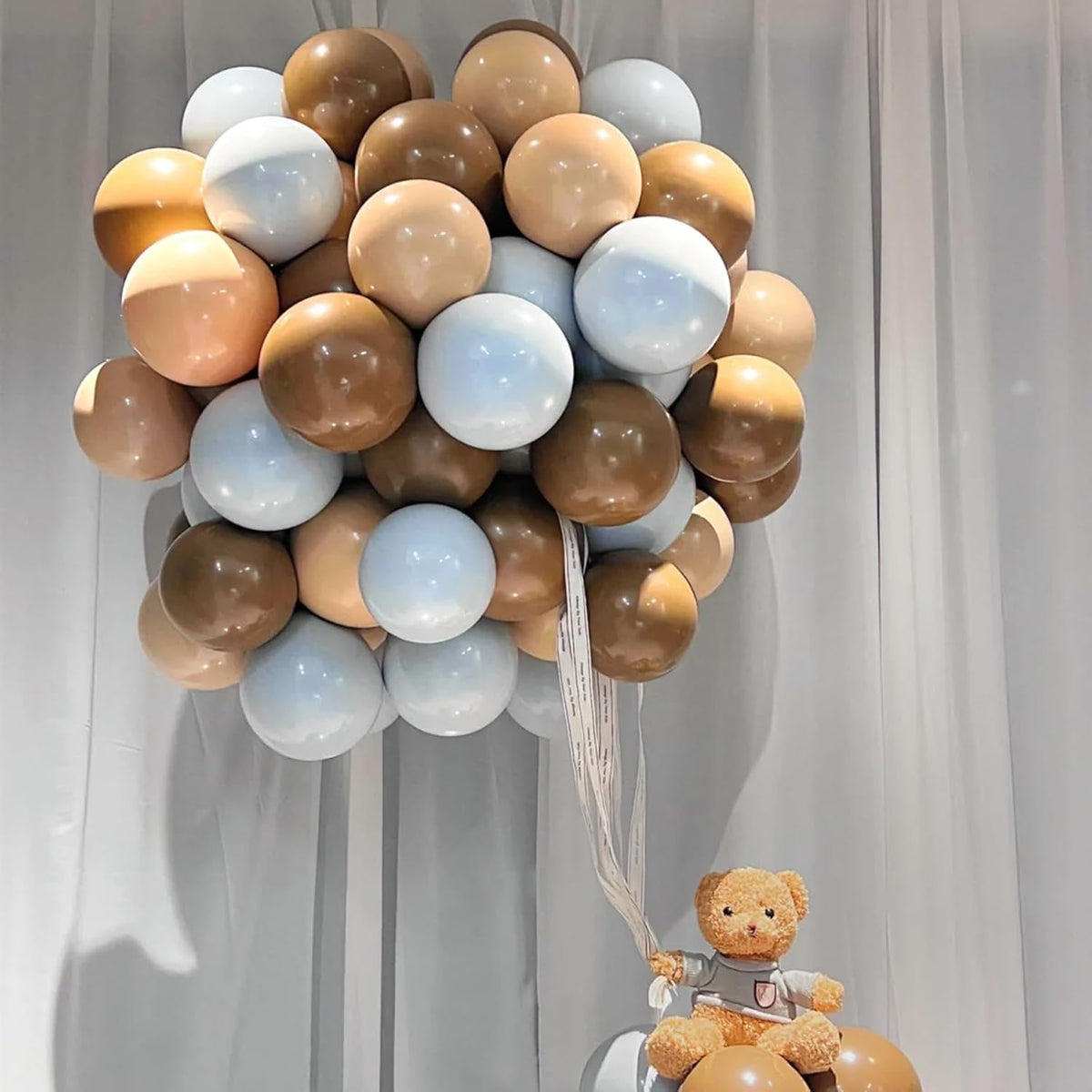 90pack Khaki Balloons Different Size 18/12/10/5 Inch Khaki Balloon Garland Arch Kit for Graduation