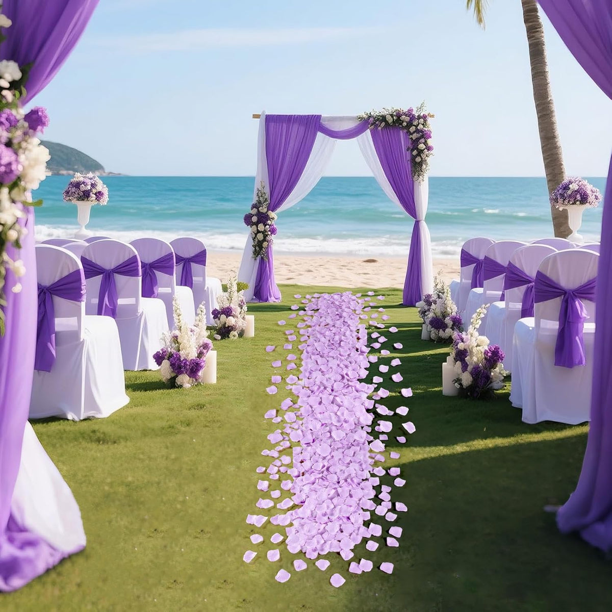 1000 Pcs Light Purple Rose Petals Artificial Silk Flower Petals Romantic Decorations for Wedding