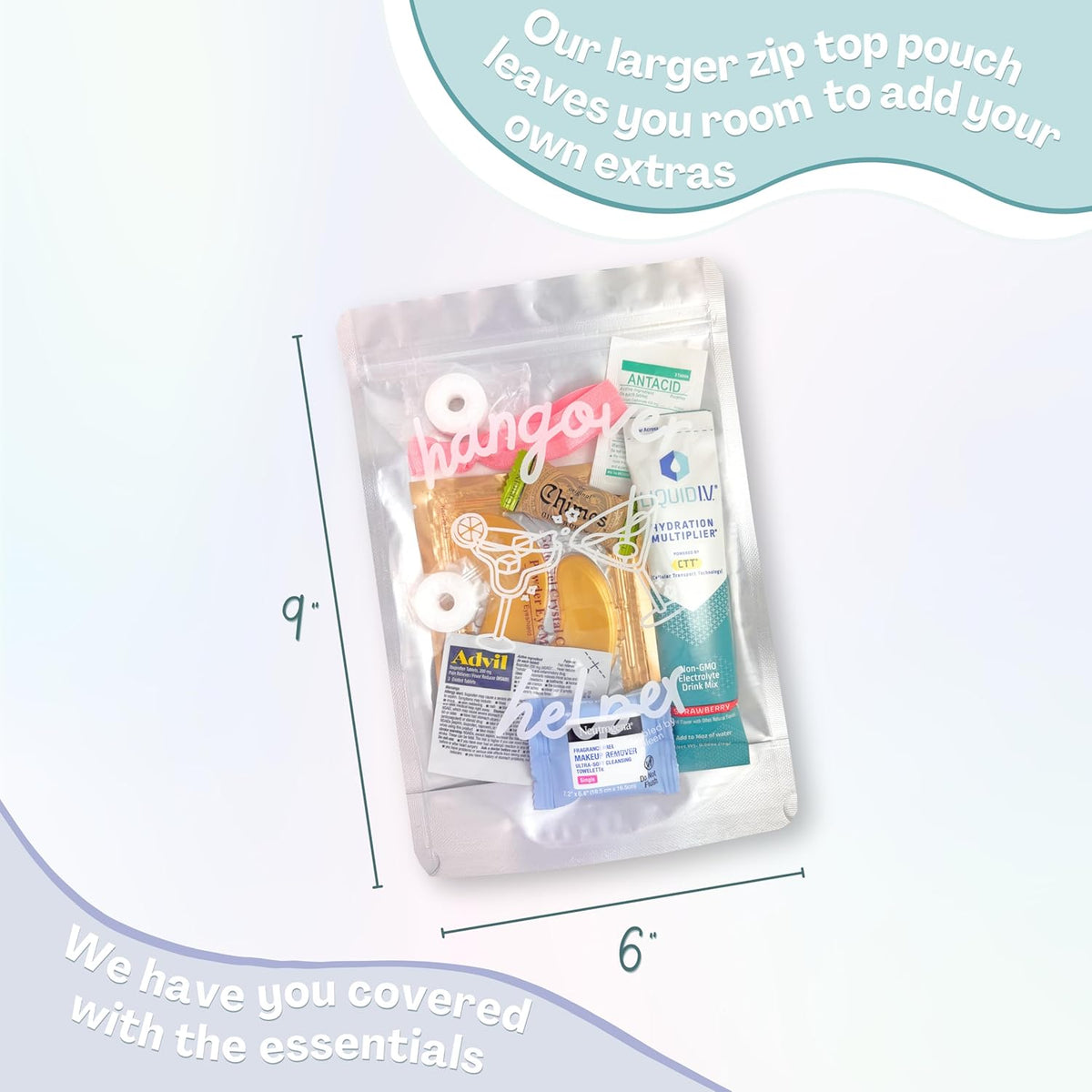 Hangover Kit (5 Pack) Pre Filled Party Favors, Goodie Bags, Gift for Bachelorette, Wedding, 21st
