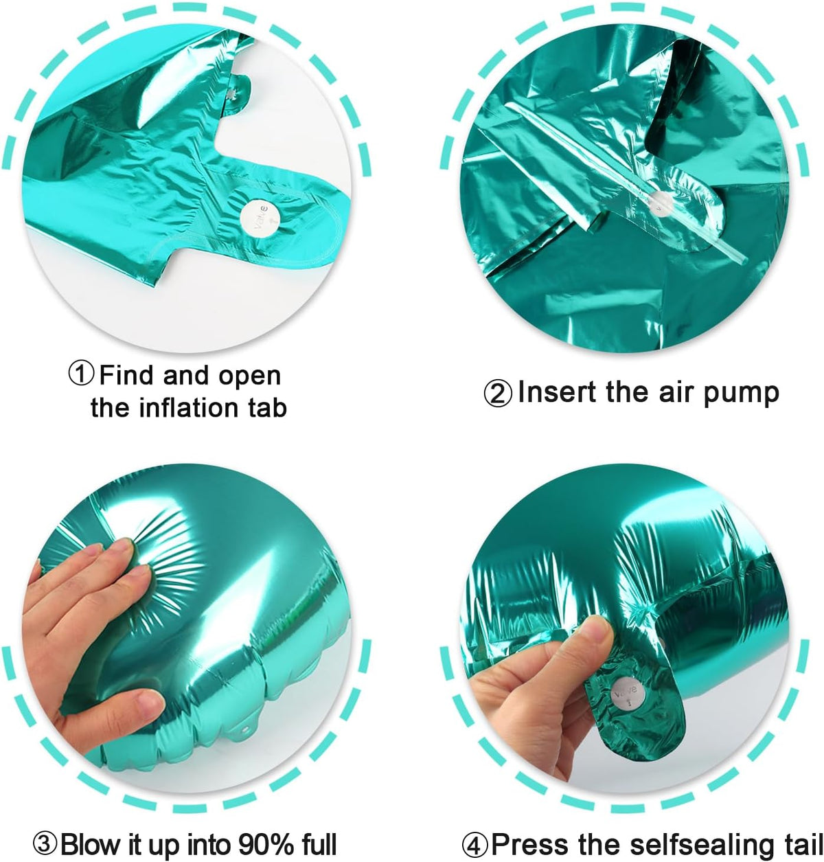 Teal Blue Helium Number Balloon 40 Inch, Giant Foil Teal Blue Number 0 Birthday Balloons, Large