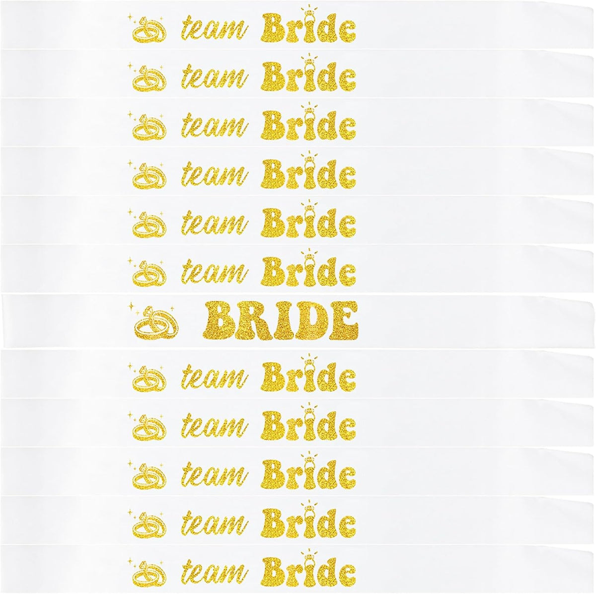 12 PCS Bride Sash Bachelorette Party Bride to Be Team Bride Sashes Maid of Honor Bridesmaid Sash