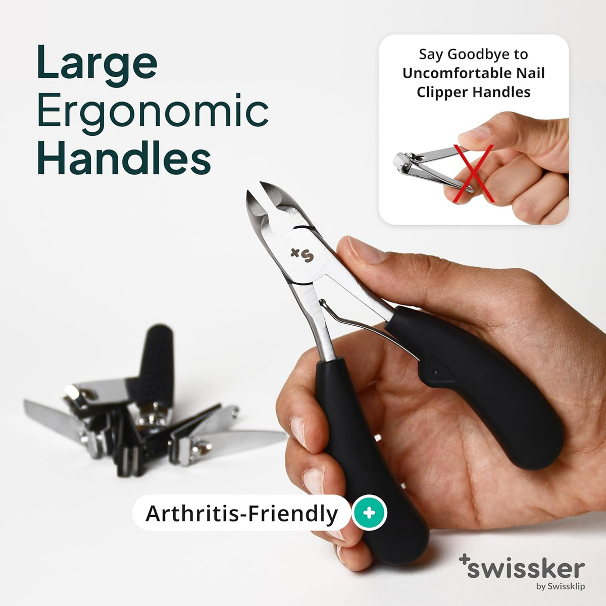Swissklip Toenail Clippers I Heavy Duty Toe Nail Clippers I Toenail Clippers for Thick Nails I