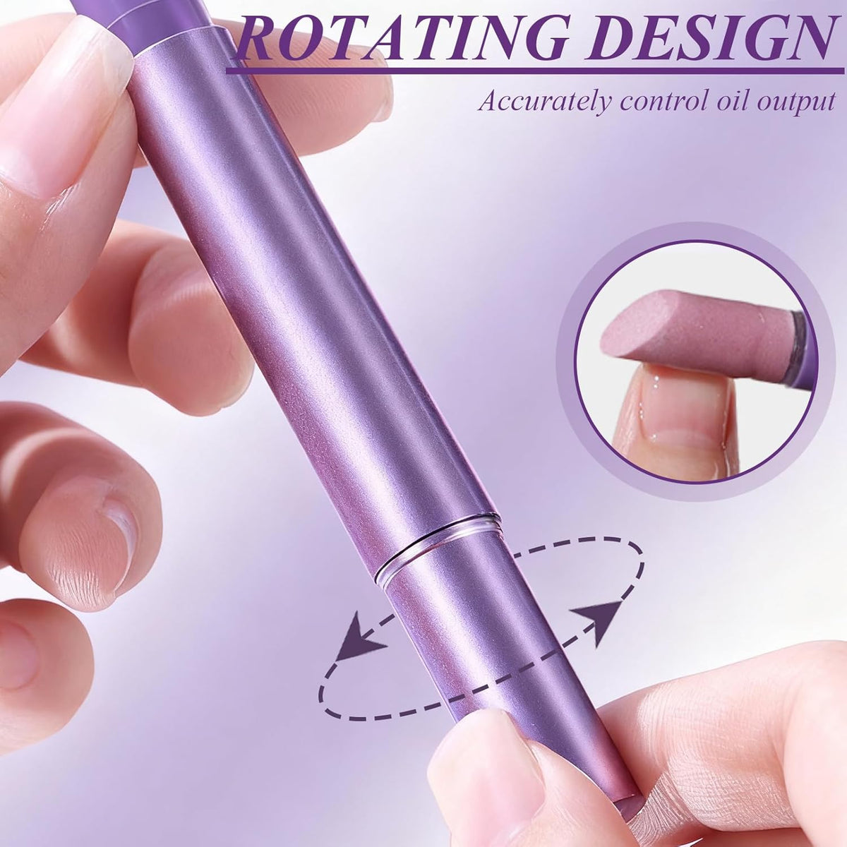 3-in-1 Cuticle Oil Pen, Cuticle Pusher Nail Oil Pen with Rotating Design, Nail Care Pen, Nail
