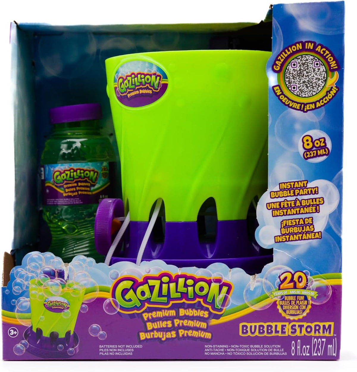 Gazillion Bubble Storm Bubble Making Machine - Portable Bubble Maker - Instant Bubble Creation