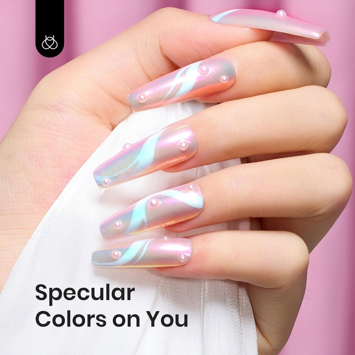 Beetles Chrome Nail Powder Mirror Effect Glazed Aurora Opal Chrome Powder for Gel Nails Unicorn