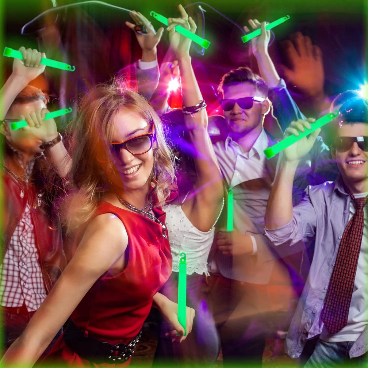 Sotiff 48 Pcs Bright 6 Inch Large Glow Sticks Bulk Emergency Glow in The Dark Sticks with 12 Hour