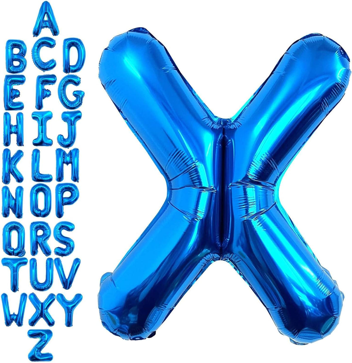 40 Inch Blue Letter X Balloons, DIY Phrase Foil Alphabet Letter X Balloons DIY Word X Banner for