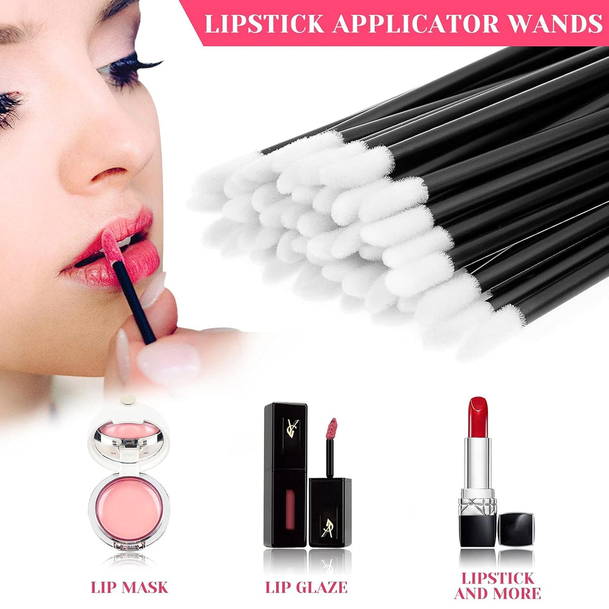 Shynek Makeup Mixing Tray with Disposable Accessories Kit - Mascara Wands, Lip Applicators, Hair