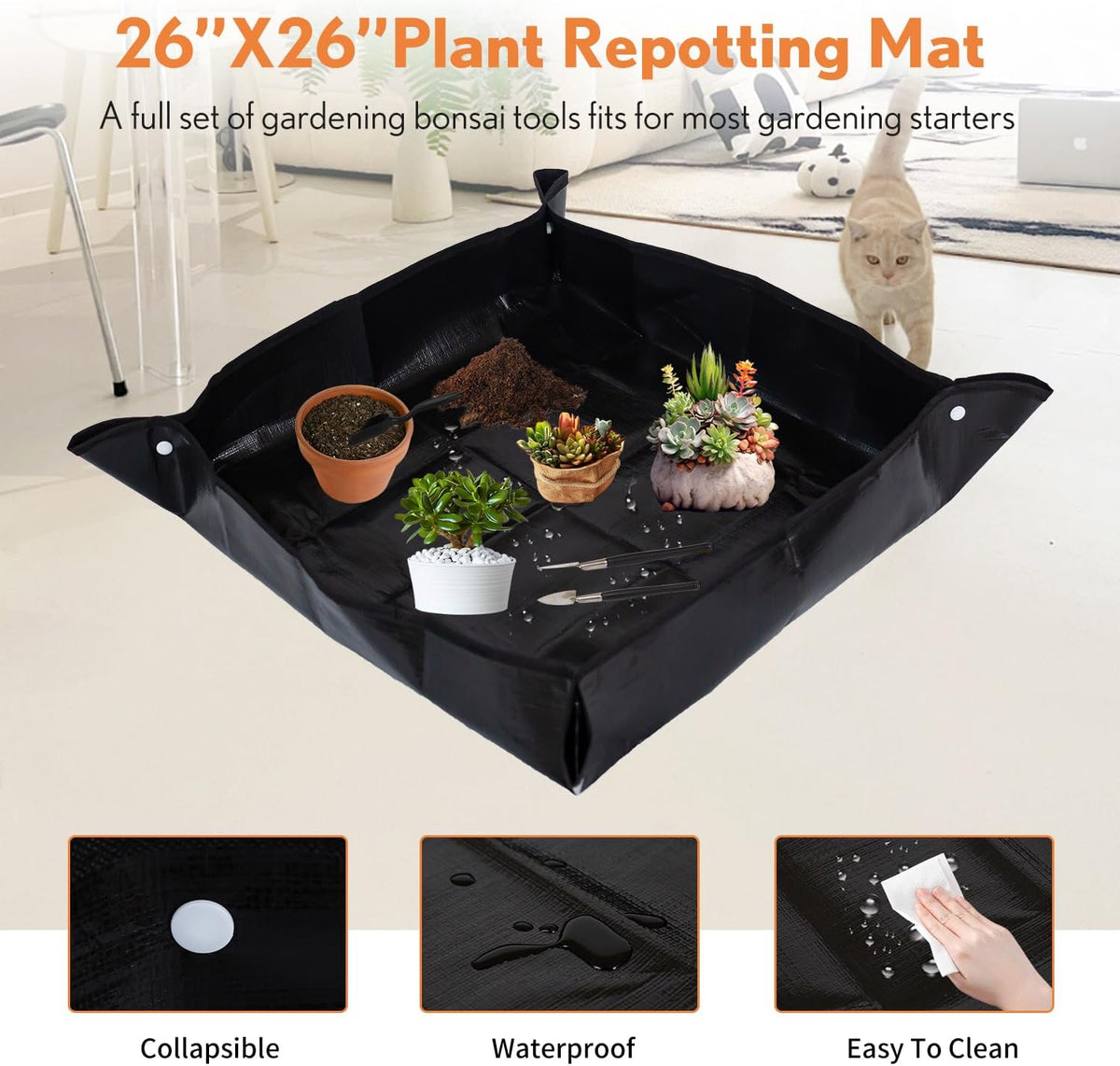 Bonsai Tools Kit 20 Pcs Garden Tools Set for Starters, Includes Bonsai Wire Kit, Plant Mat, Pruning