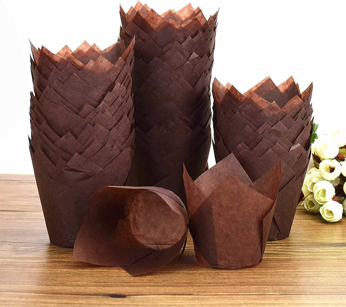 200pcs Tulip Cupcake Liners, Standard Greaseproof Paper Baking Cups Muffin Liners Holders Perfect