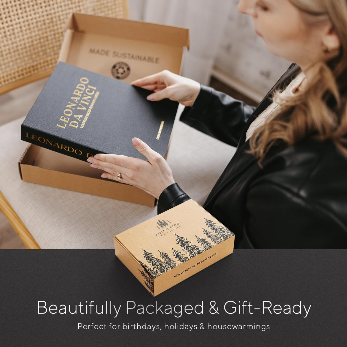 Elegant Linen Set of 3 Decorative Books for Home Decor Faux/Fake Books For Decoration Hardcovers
