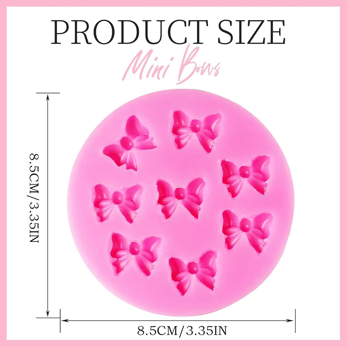 Bow Fondant Molds, AIMEIKI 2 Pack Mini Bows Silicone Fondant Molds Bowknot Candy Chocolate Mold for