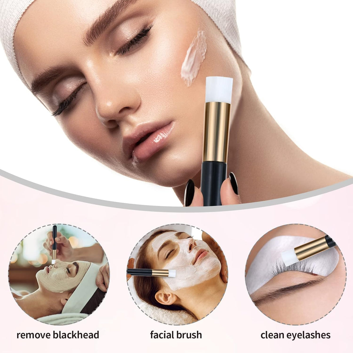 100 Pcs Lash Shampoo Bottle Brushes Set 20 Empty Foam Pump Dispensers 20 Label Stickers 20 Mascara