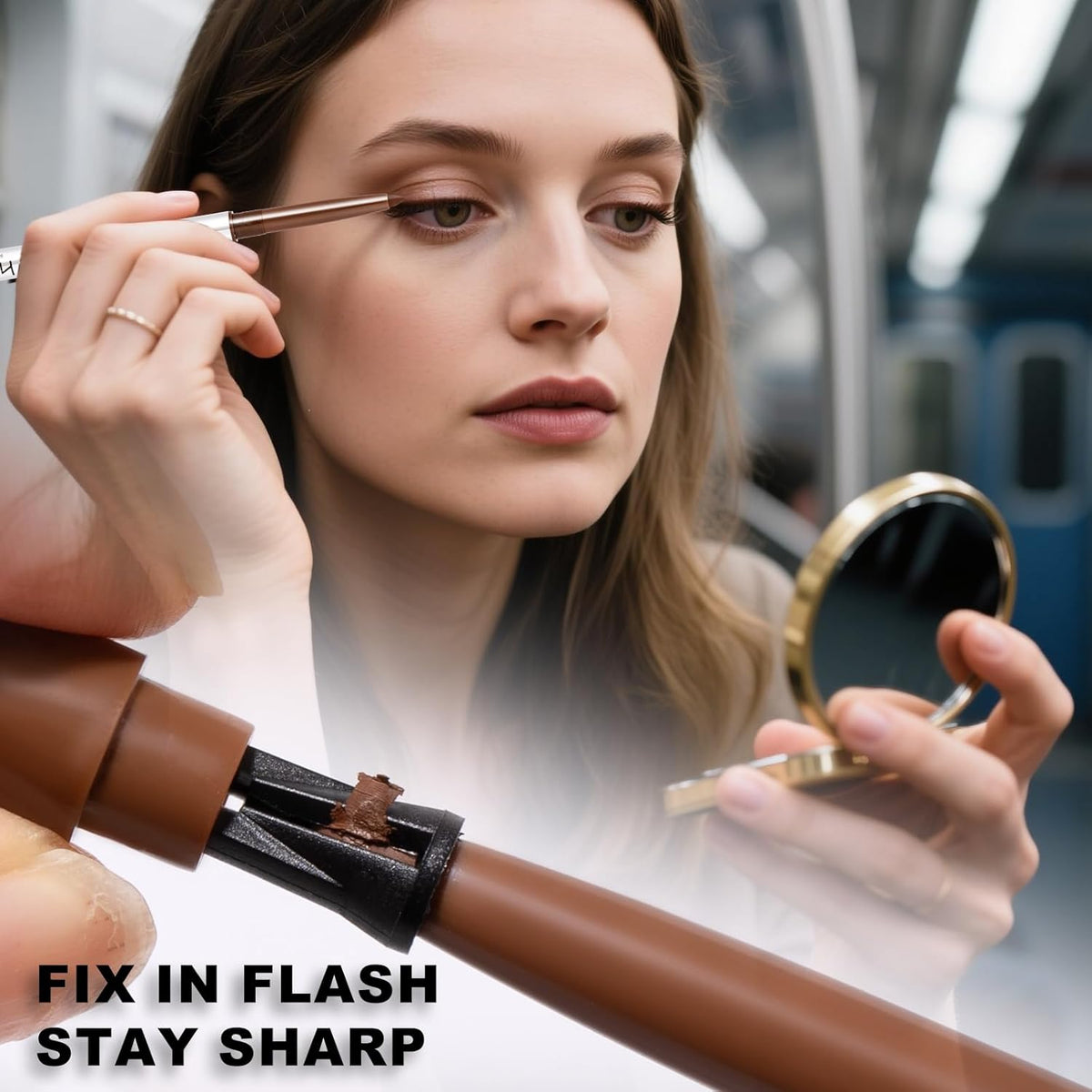Mechanical Gel Eyeliner Pencil with a High-Pigment, Waterproof & Smudge-resistant, Glide Tip Eye