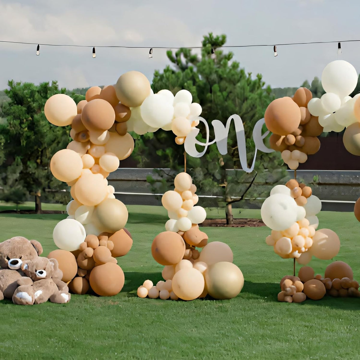 110pcs Brown Balloons 12 Inch Latex Balloon Arch Kit for Birthday Baby Shower Anniversary