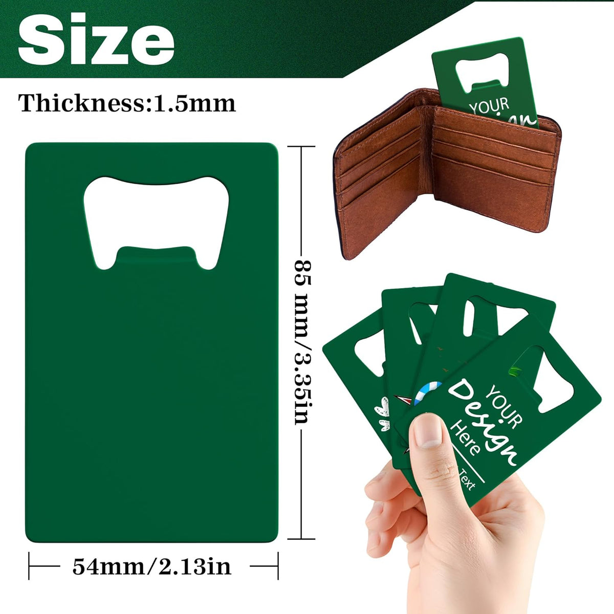 Personalized Credit Card Bottle Opener, Custom Stainless Steel Beer Bottle Opener, Upload Your