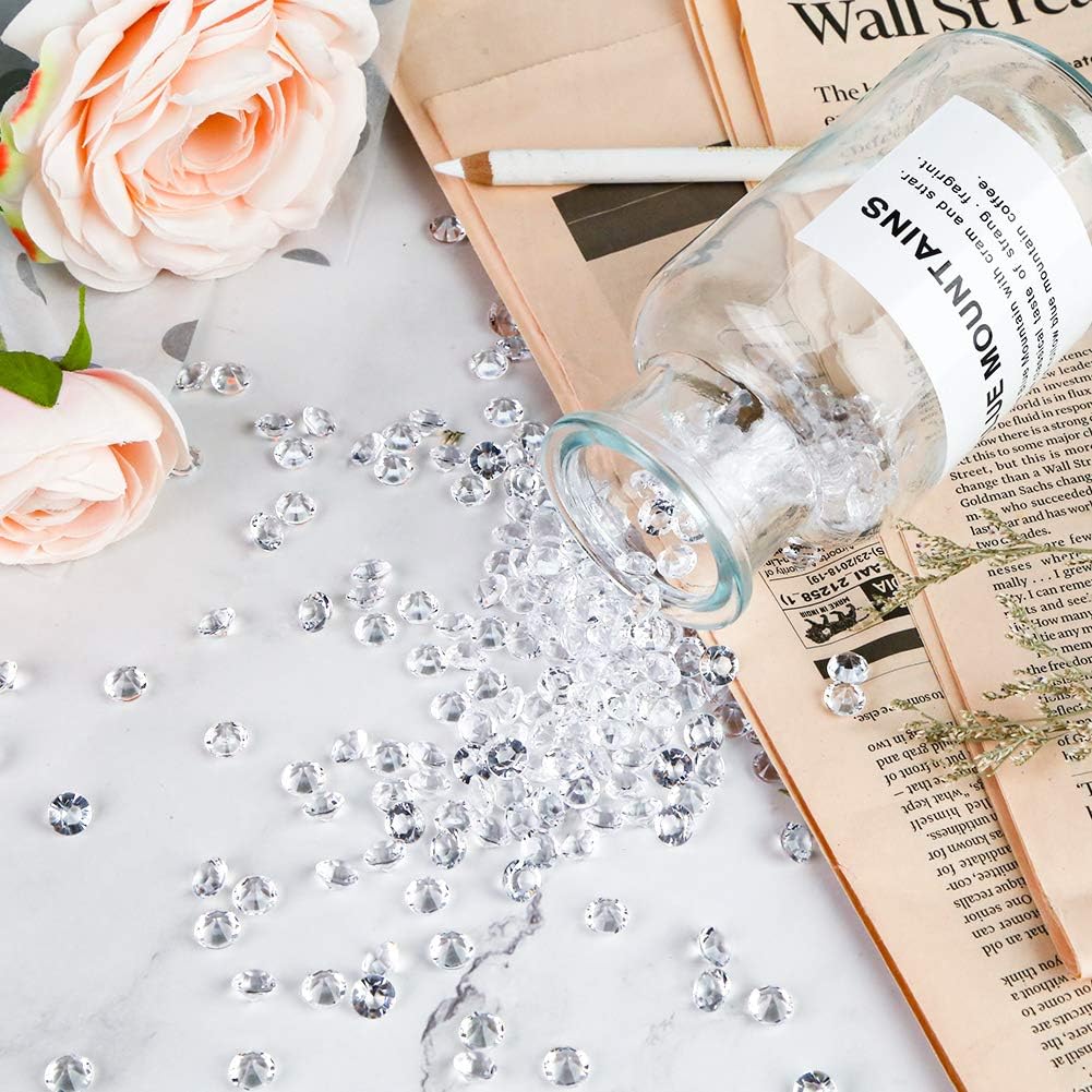 FUTUREPLUSX Fake Diamonds, 2000 PCS Mini Loose Diamonds Fake Crystals Rhinestones for Vase Fillers