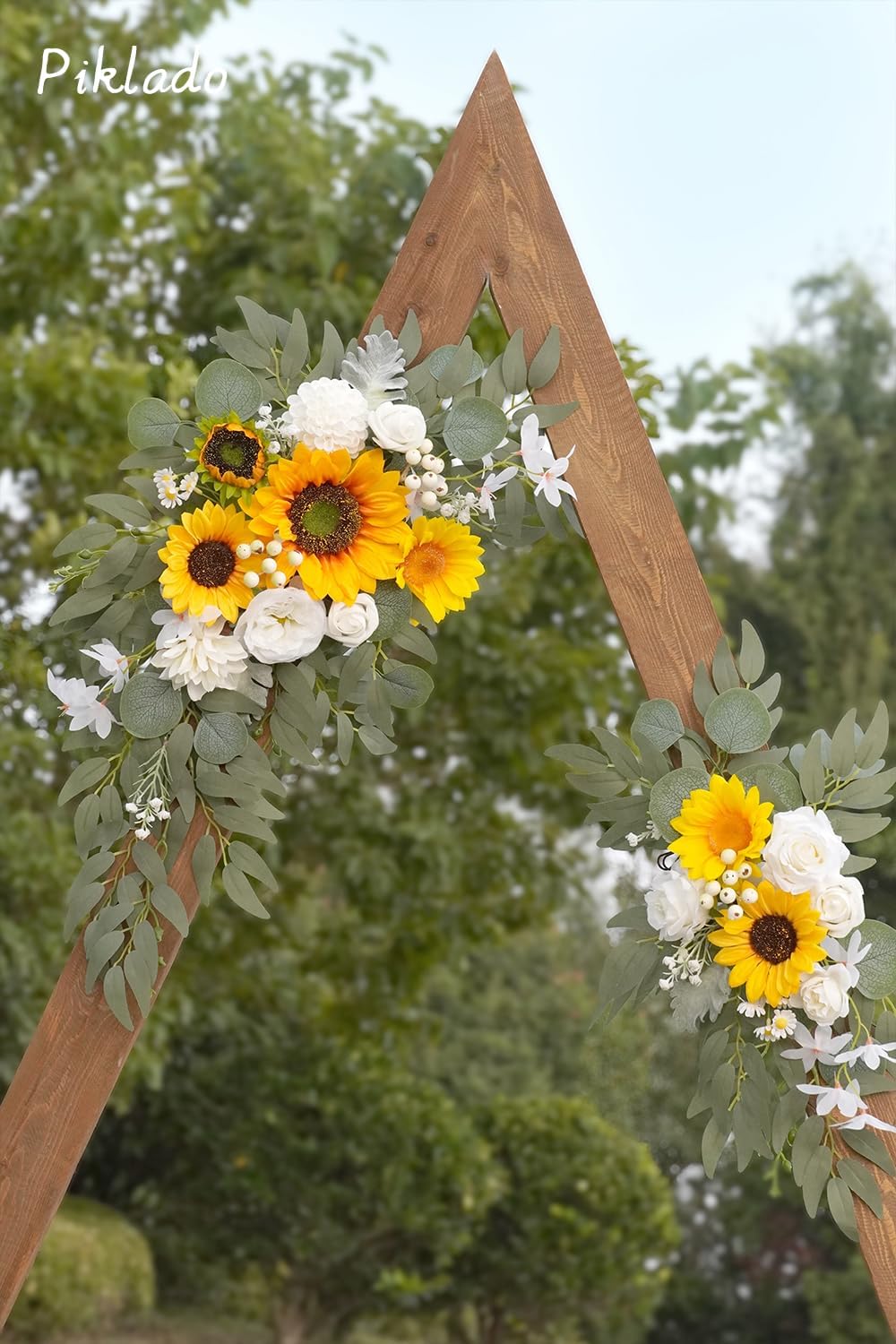 Faux Flower Swag Set of 2 for Wedding Welcome Signs Floral Swag Wedding Reception Ceremony Signs