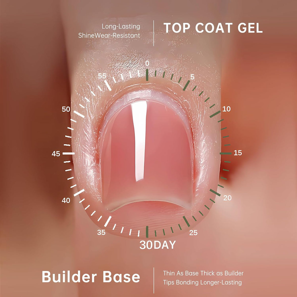 Salon-Grade Builder Gel (Beige + Mocha) - Hypoallergenic Strong Base Coat | Long-Lasting Adhesion