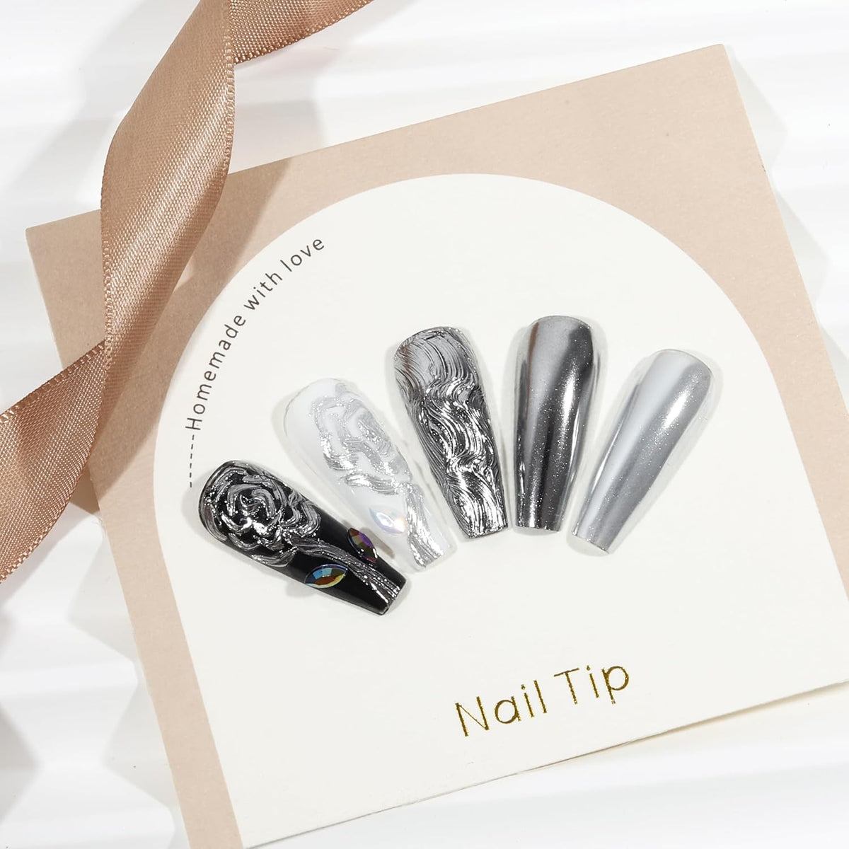 Artdone Chrome Nail Powder, Silver Iridescent Aurora Powder Metallic Mirror Effect Pigment
