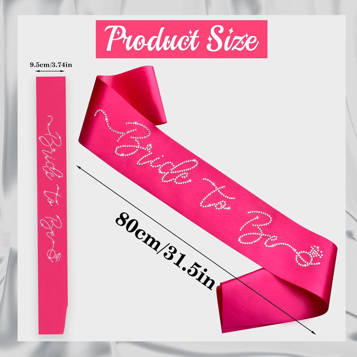 Hot Pink Bride to Be Sash with Glitter Rhinestones, Funny Bride to Be Sash Bachelorette Party