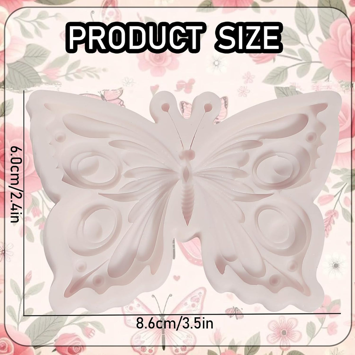 1Pcs 3D Butterfly Silicone Mold, Non-Stick Butterfly Cake Decoration Fondant Molds, for Kitchen