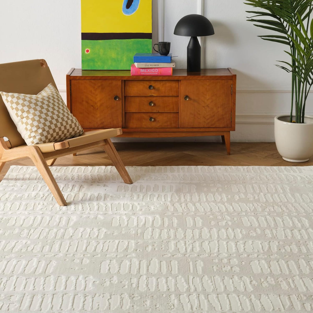 Revival Rugs Shell 7'10"x10' Washable Area Rug for Living Room Bedroom - 100% Recycled Oeko-TEX