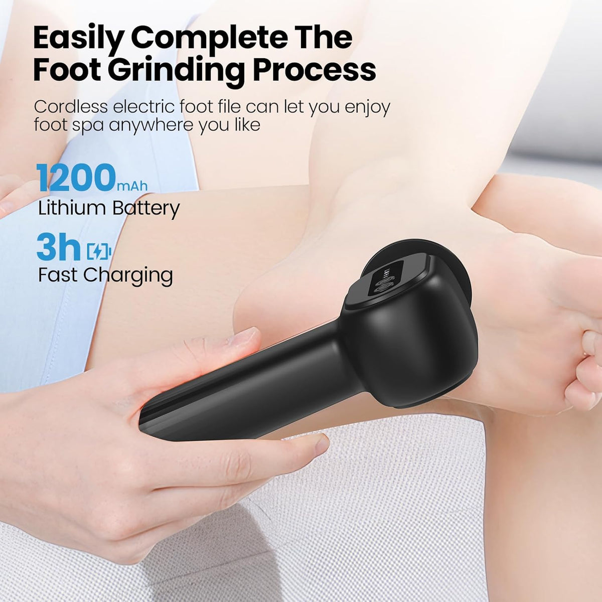 Electric Callus Remover for Feet, 2 in 1 Electric Foot File Grinder, Rechargeable Cordless Foot