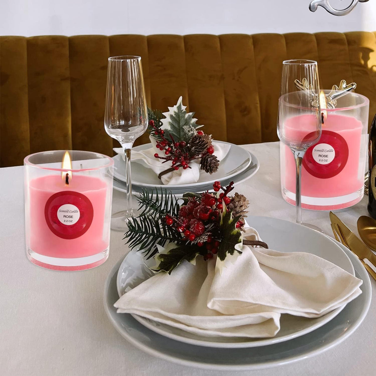 Scented Candles, Jasmine, Rose, Vanilla, Bergamot, fig, Lavender, Lemon, Spring,Strawberry