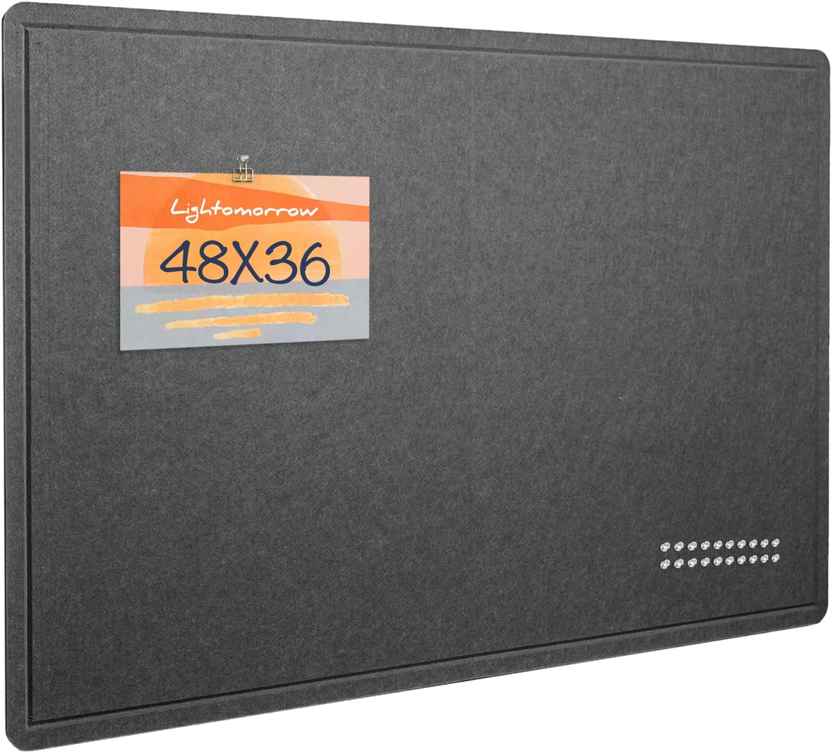 Large Bulletin Board - 48 x 36 Inches, Decorative Felt Pin Board for Wall - 4' x 3' Foldable Photo