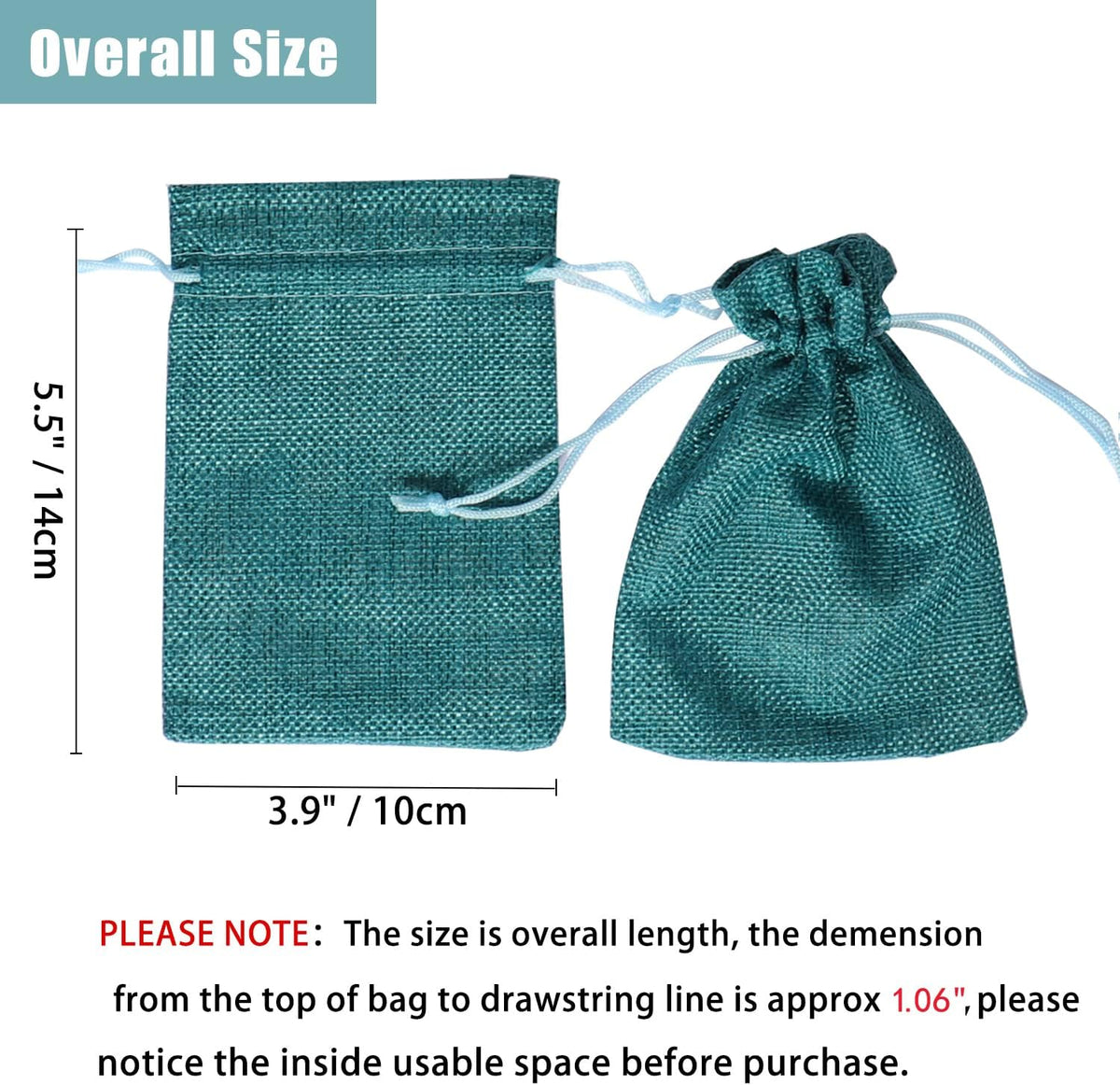 20Pcs Burlap Bags with Drawstring, 3.9 x 5.5 Inch Burlap Wedding Party Favor Bags Jute Jewelry
