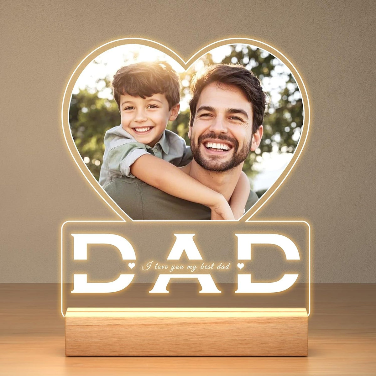 Personalized Dad Gifts for Dad from Daughter Son, Custom Picture Frames with Photo, Customized
