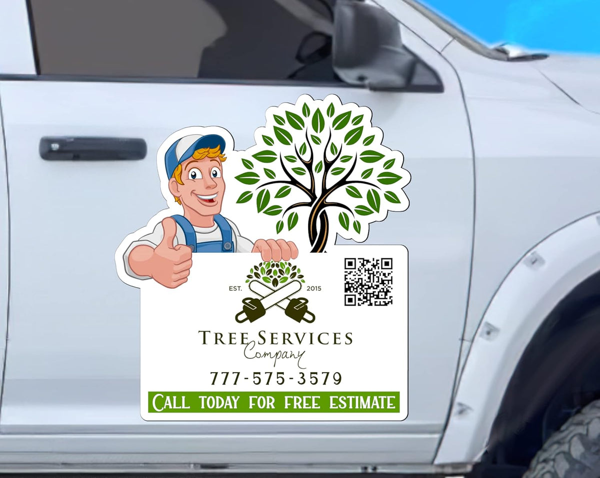 Custom Car Magnet Sign | Personalized Logo for Your Car Van Truck | Advertise Your Business | Large