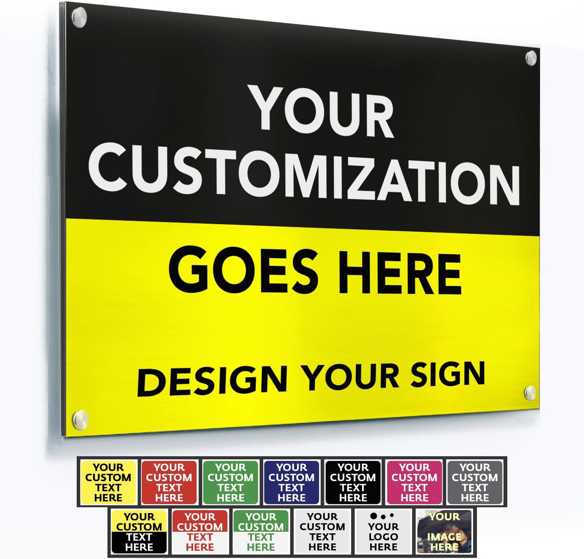 Custom Metal Signs, Personalized Aluminum, Customized Safety, Business Signs, Waterproof Outdoor