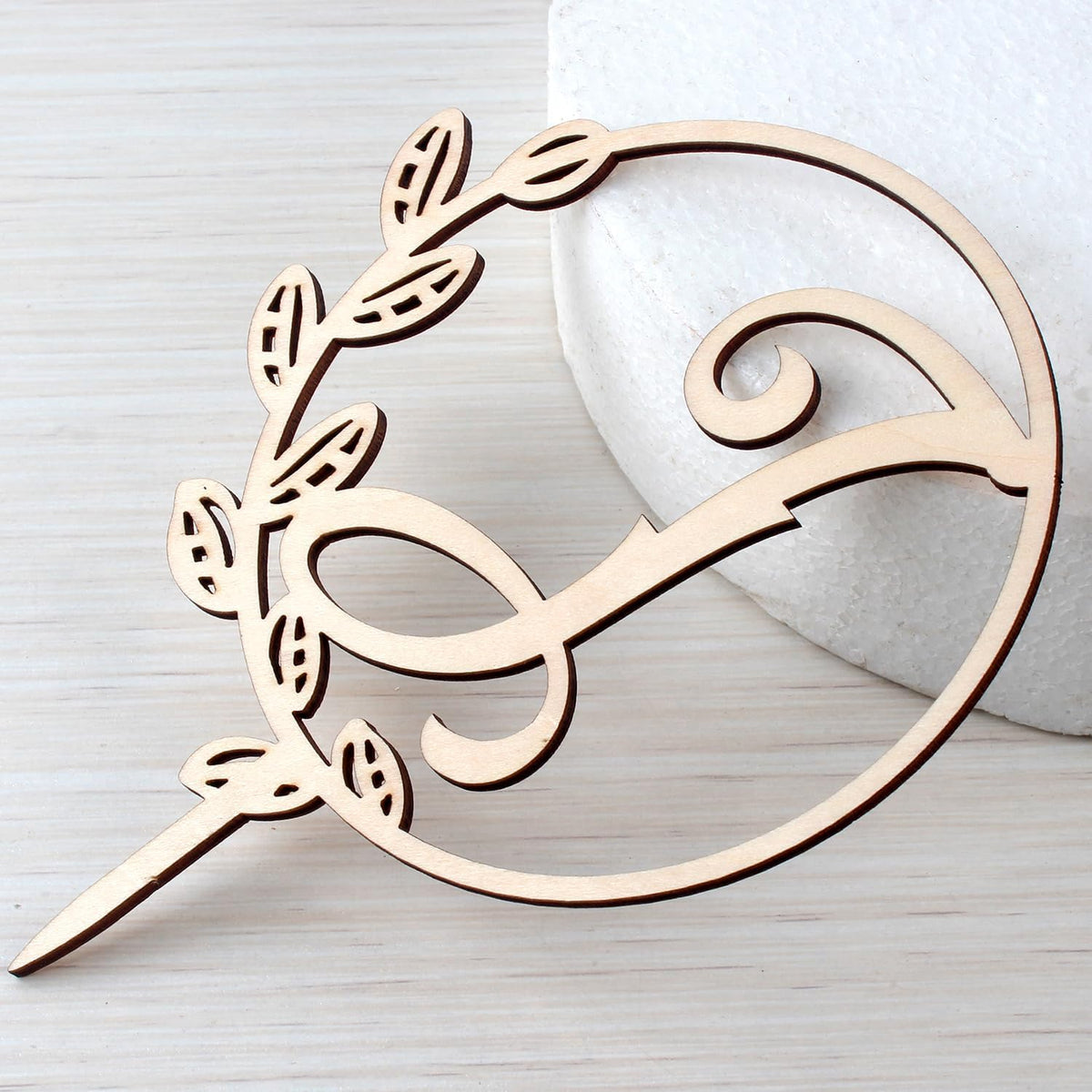 LINGTEER Personalized Inital Letter I Wooden Cake Topper Perfect for Birthday Rustic Wedding