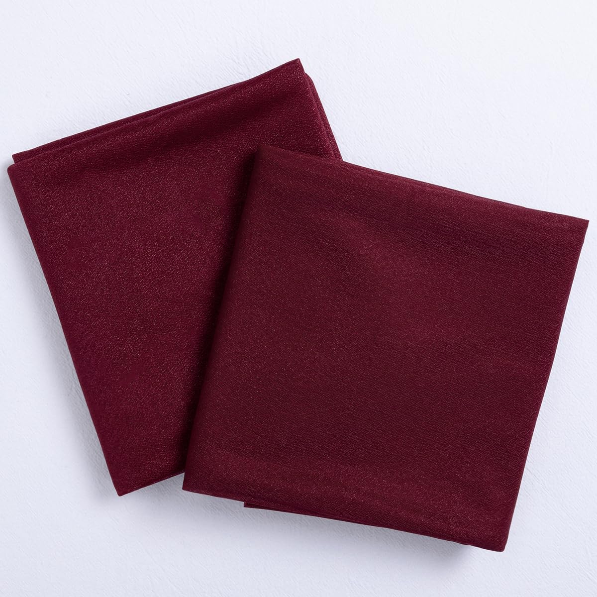 Socomi Wedding Arch Draping Fabric 29" x 20Ft 2 Panels Burgundy Sheer Outdoor Curtain Drapes Extra