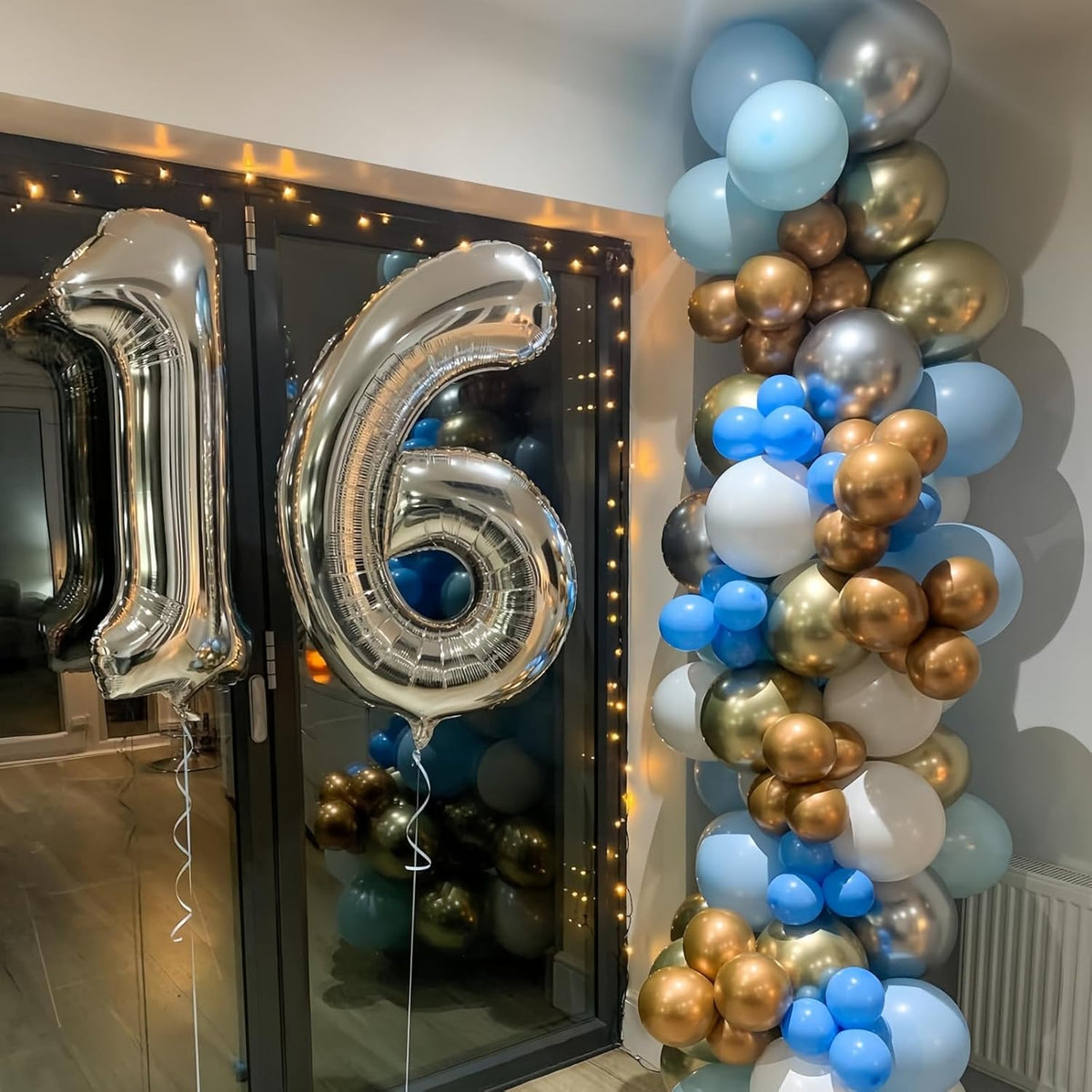 Silver 9 Balloon,40 Inch Number 9 Balloon,9 Birthday Balloon Decorations,Helium Silver 9 Balloon