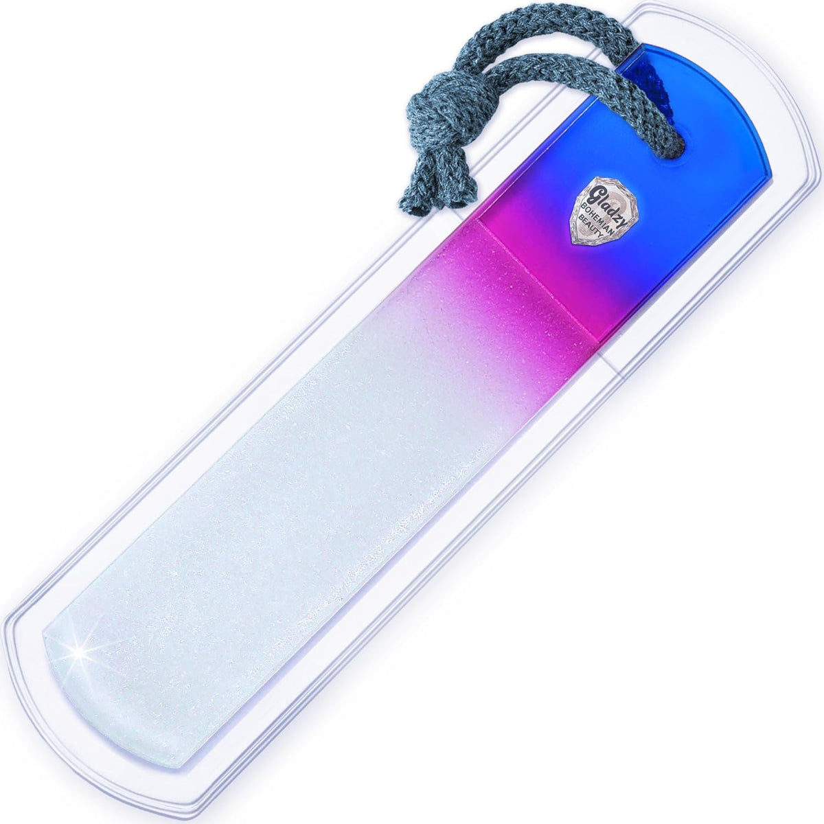 Genuine Czech Glass Foot File - Two-Sided Different Grit Surface, Gentle Callus Remover, Pedicure &