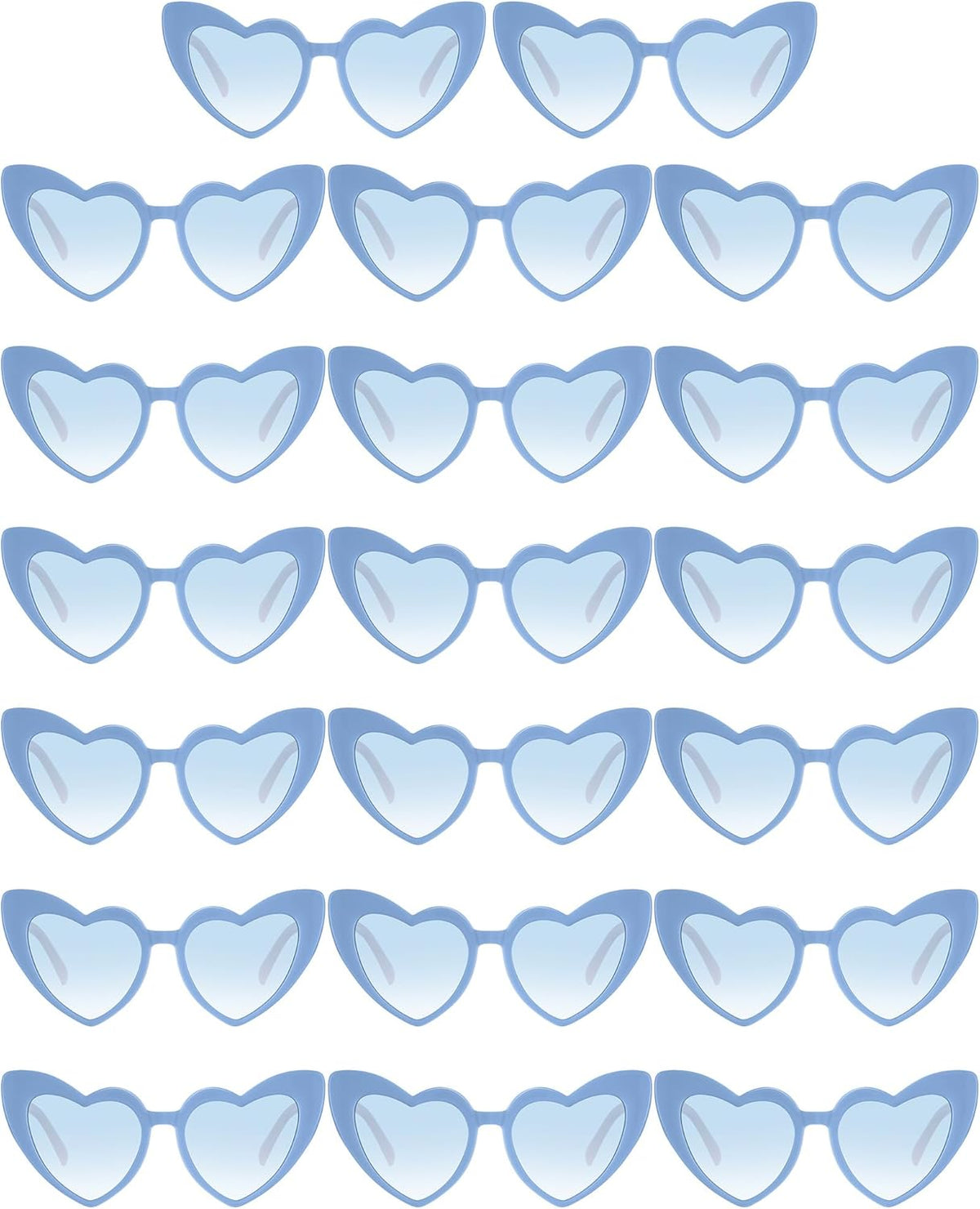 Flutesan 20 Pairs Retro Heart Sunglasses Vintage Cat Eye Heart Glasses Women Bachelorette Bride