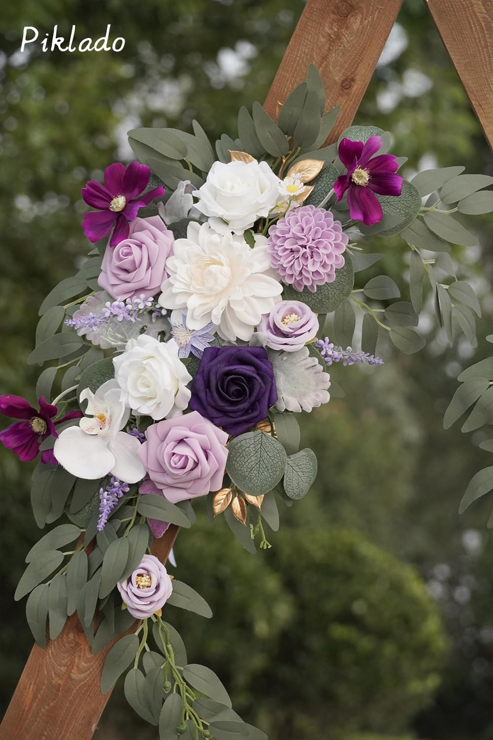 Faux Flower Swag Set of 2 for Wedding Welcome Signs Floral Swag Wedding Reception Ceremony Signs