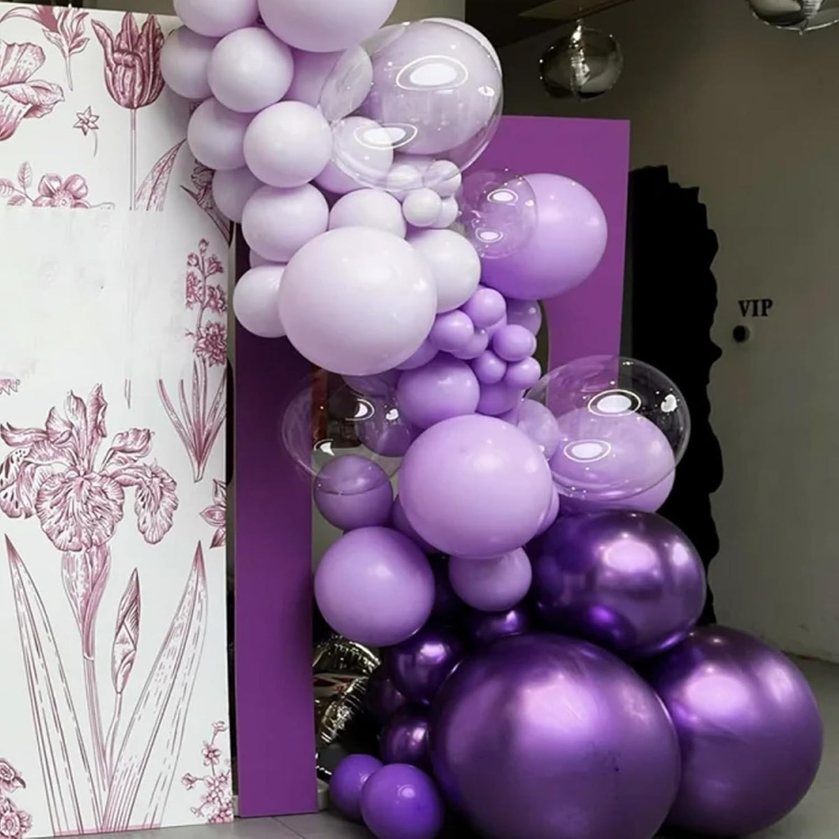 90pack Metallic Purple Balloons Different Size 18/12/10/5 Inch Metallic Purple Balloon Garland Arch