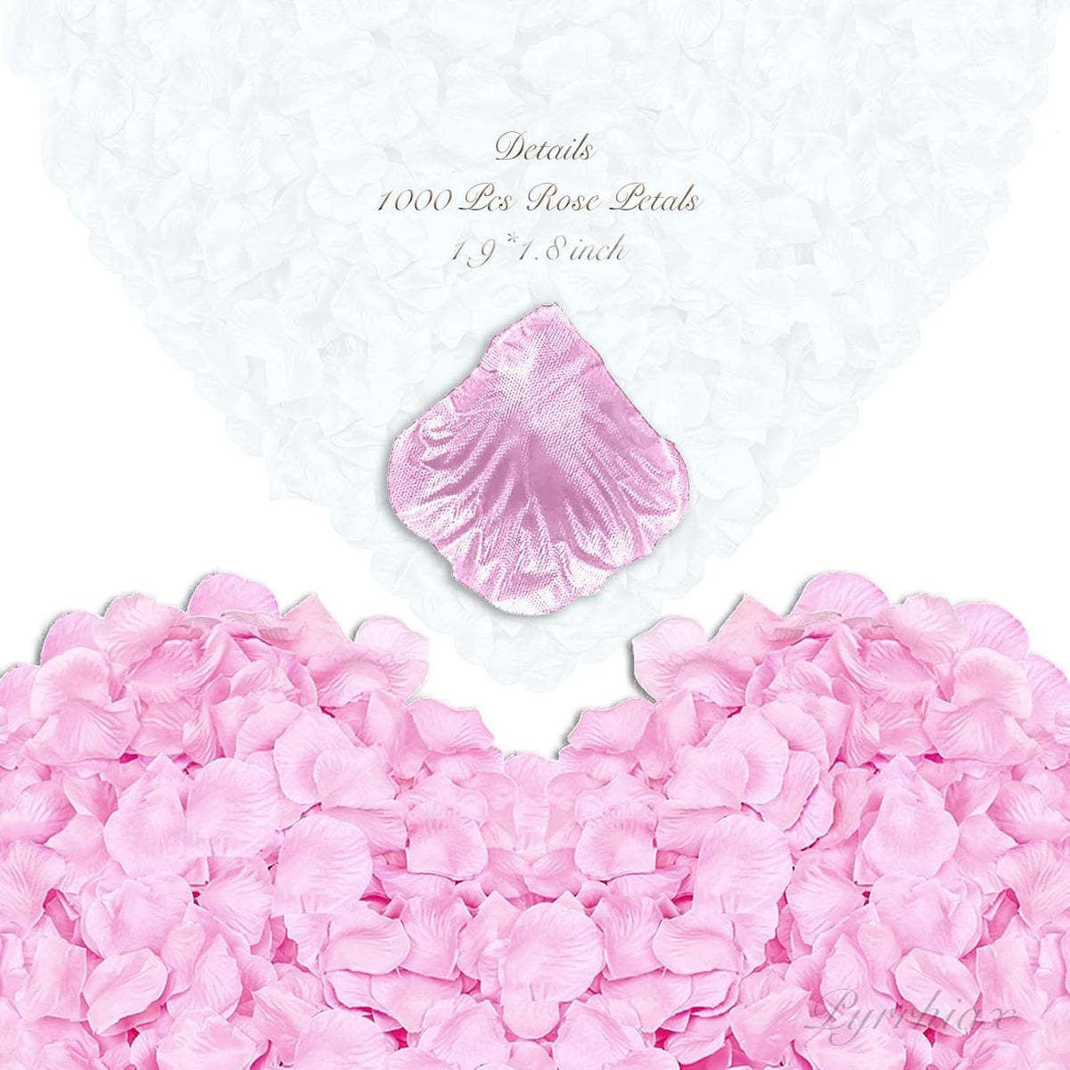 1000Pieces Rose Petals, Artificial Flower Petals Fake Rose Petals Silk Red Rose Petals for Romantic